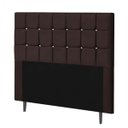 Ver imagem 3 de Cabeceira Estofada Espanha 140CM Casal Strass Courino Marrom - D A DECOR