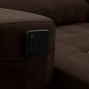 Ver imagem 5 de Sofá Retrátil/Reclinável Arizona 2,30m Suede Velut Marrom - King House