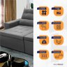 Sofá Retrátil/Reclinável Arizona 2,30m Suede Velut Cinza - King House - 3