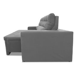 Sofá Retrátil/Reclinável Arizona 2,30m Suede Velut Cinza - King House - 5