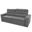 Ver imagem 4 de Sofá Retrátil/Reclinável Arizona 2,30m Suede Velut Cinza - King House