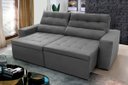Ver imagem 1 de Sofá Retrátil/Reclinável Arizona 2,30m Suede Velut Cinza - King House