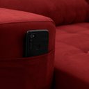 Ver imagem 5 de Sofá Retrátil/Reclinável Arizona 2,30m Suede Velut Vermelho - King House