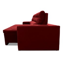 Sofá Retrátil/Reclinável Arizona 2,30m Suede Velut Vermelho - King House - 4