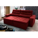 Ver imagem 1 de Sofá Retrátil/Reclinável Arizona 2,30m Suede Velut Vermelho - King House