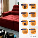 Ver imagem 6 de Sofá Retrátil/Reclinável Arizona 2,30m Suede Velut Vermelho - King House