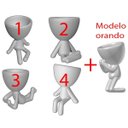 Ver imagem 3 de Kit 5 Vasos Para Suculentas Robert Plant/Bob. Cor Preta.