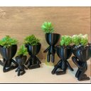 Ver imagem 1 de Kit 5 Vasos Para Suculentas Robert Plant/Bob. Cor Preta.