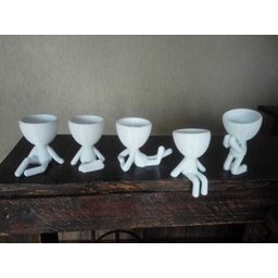 Kit 5 Vasos Decorativos Para Suculentas E Cactos Robert Plant/Bob. - 5