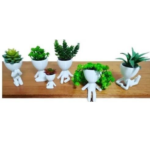 Kit 5 Vasos Decorativos Para Suculentas E Cactos Robert Plant/Bob. - 2