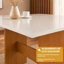 Ver mais imagens de Conjunto Sala de Jantar Mesa Tampo de Madeira Fidelitá Siena com 6 Cadeiras Freijó/Off-White/Bege