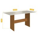 Ver imagem 5 de Conjunto Sala de Jantar Mesa Tampo de Madeira Fidelitá Siena com 6 Cadeiras Freijó/Off-White/Bege