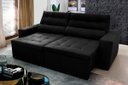 Ver imagem 1 de Sofá Retrátil/Reclinável Arizona 2,30m Suede Velut Preto - King House