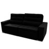 Sofá Retrátil/Reclinável Arizona 2,30m Suede Velut Preto - King House - 3