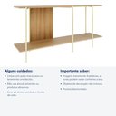 Ver imagem 6 de Aparador Sólis - Largura: 160 cm - Cor: Álamo - Metal: Dourado