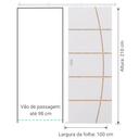 Ver imagem 2 de Porta Branca Friso 23 100x210cm + Kit de Correr Branco