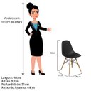 Ver imagem 6 de Mesa de Jantar Veneza Industrial Nature com 4 Cadeiras Eiffel Charles Eames Branco/Preto - Doce