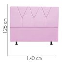 Ver imagem 2 de Cabeceira Estofada Casal 140CM Jade Courino Rosa - D A DECOR D&A Decor