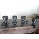 Ver imagem 2 de Kit 4 Robert Plant/Bob Vasos Para Suculentas E Cactos Mini. Na Cor Preta