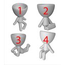 Ver imagem 3 de Kit 4 Robert Plant/Bob Vasos Para Suculentas E Cactos Mini. Na Cor Preta