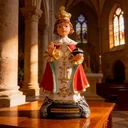 Ver imagem 2 de Imagem do Menino Jesus de Praga de Borracha Inquebrável - 20 cm