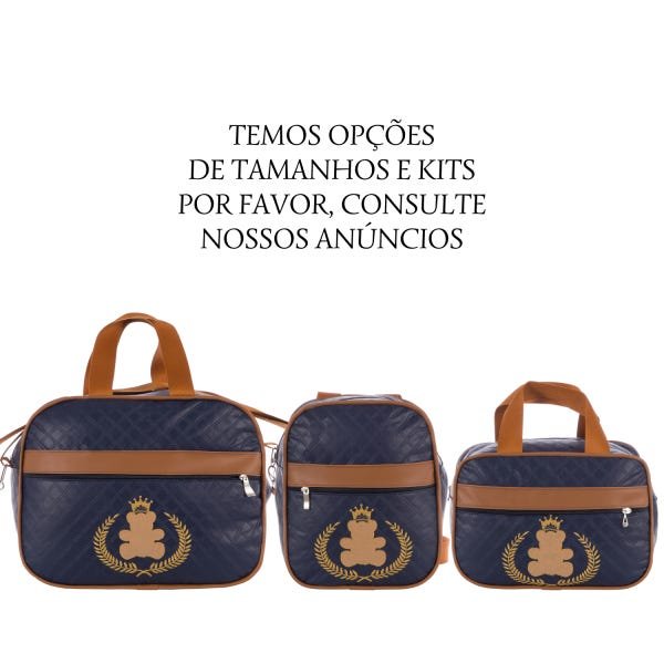 Bolsa Grande Impermeável Marinho Enxoval do Bebê Medalha - 3