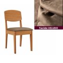 Ver imagem 5 de Conjunto Sala de Jantar Mesa Moscou Tampo 120cm Canto Copo de MDF e 4 Cadeiras Cleo Yescasa