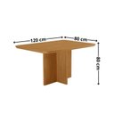 Ver imagem 3 de Conjunto Sala de Jantar Mesa Moscou Tampo 120cm Canto Copo de MDF e 4 Cadeiras Cleo Yescasa