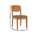 Ver imagem 4 de Conjunto Sala de Jantar Mesa Moscou Tampo 120cm Canto Copo de MDF e 4 Cadeiras Cleo Yescasa
