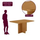 Ver imagem 7 de Conjunto Sala de Jantar Mesa Moscou Tampo 120cm Canto Copo de MDF e 4 Cadeiras Cleo Yescasa