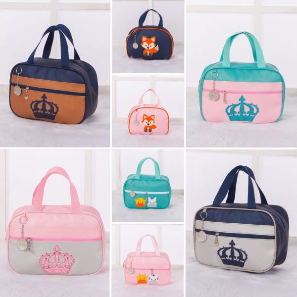 Bolsa Avulsa Média para Bebê Bicho Azul Impermeável Coleções - 4