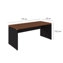 Ver imagem 3 de Mesa Diretor Start Pé Painel 170 cm Marrom/Preto Gebb Work