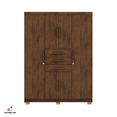 Ver imagem 3 de Armário Guarda Roupa Casal Taurus 6 Portas - Vlr Móveis: Imbuia Rústico