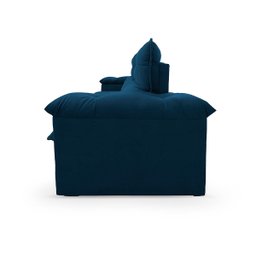 Sofá Retrátil/Reclinável Verona 2,30M Suede Velut Azul Marinho com Molas No Assento - King House - 6