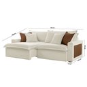Ver imagem 6 de Sofá Dallas Linho Dois Módulos de 80cm B15 Meu Sofá Online