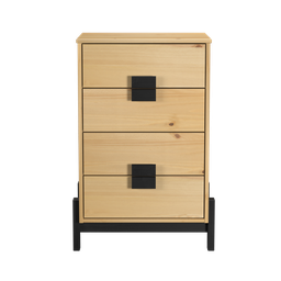 Mesa de Cabeceira Quarto 81cm 04 Gavetas | Alla - 4