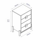 Ver imagem 6 de Mesa de Cabeceira Quarto 81cm 04 Gavetas | Alla
