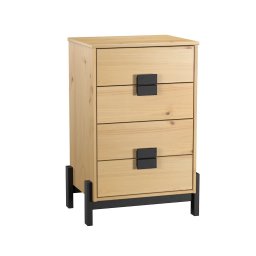 Mesa de Cabeceira Quarto 81cm 04 Gavetas | Alla - 2