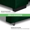 Sofa Retratil Reclinavel 2 Lugares 2,50 Vitória Veludo Verde Lansofbr - 8