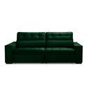 Ver imagem 2 de Sofa Retratil Reclinavel 2 Lugares 2,50 Vitória Veludo Verde Lansofbr