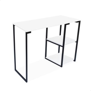 Mesa Gamer com Nichos Industrial Nic 900 Mm Preto e Branco