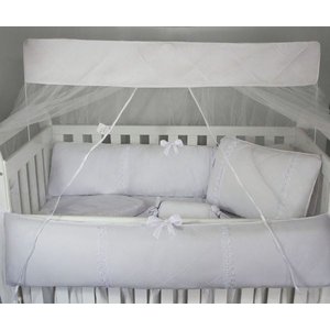 Kit Berço Glamour Guipir 09 Peças - Branco