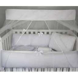 Kit Berço Glamour Guipir 09 Peças - Branco - 2