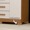 Ver imagem 5 de Cômoda Sapateira 2 Portas 5 Gavetas Diana Prime com Pés e Chave Acp Móveis