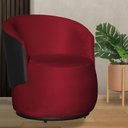 Ver imagem 3 de Kit 2 Poltronas Organica Beatriz Veludo Vermelho C/ Composê Corano Preto - Lm Decor