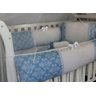 Kit Berço Glamour Guipir 09 Peças - Provençal Azul - 2