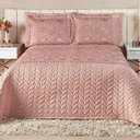 Ver imagem 1 de Kit Cobre Leito Toscano Micropercal Dupla Face King 05 Peças - Rosê