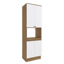 Ver imagem 1 de Kit Forno Celeste Kappesberg 100% Mdf 4 Portas Nogueira/branco 70cm