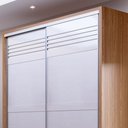 Ver imagem 3 de Guarda Roupa Solteiro 179cm 2 Portas de Correr 100% MDF TW601 Freijó/Off White - Dalla Costa