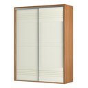 Ver imagem 1 de Guarda Roupa Solteiro 179cm 2 Portas de Correr 100% MDF TW601 Freijó/Off White - Dalla Costa
